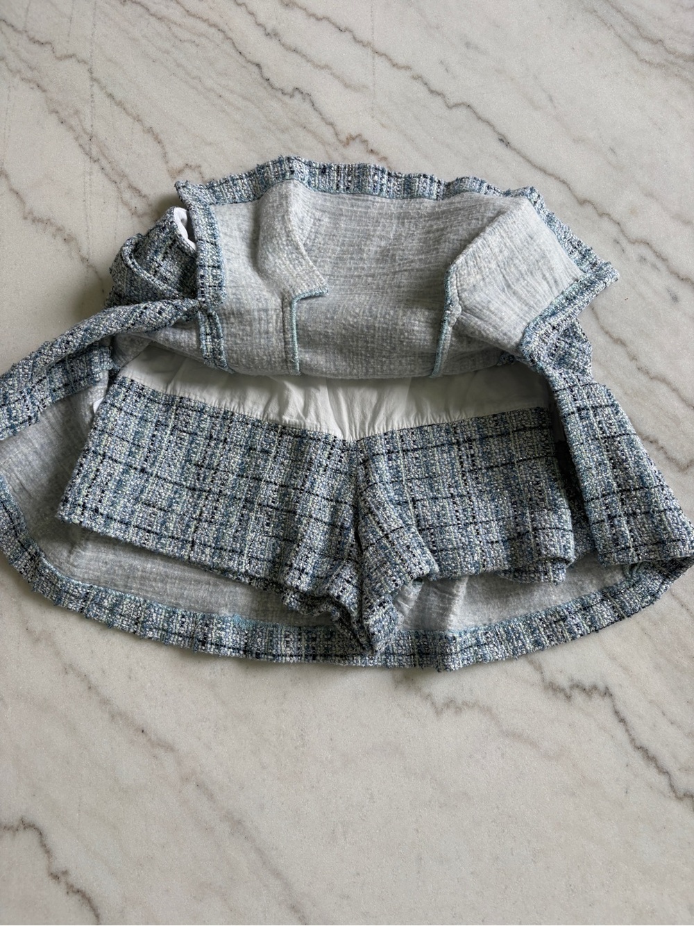 STYLED BUNDLE: Ganni Button Down and Maje Tweed Mini Skirt - Picture 4 of 9